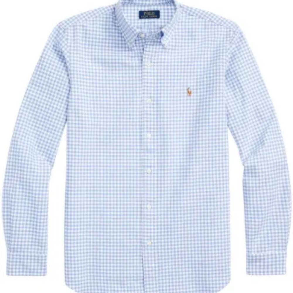 Polo by Ralph Lauren Men's Blue Checkered Shirt